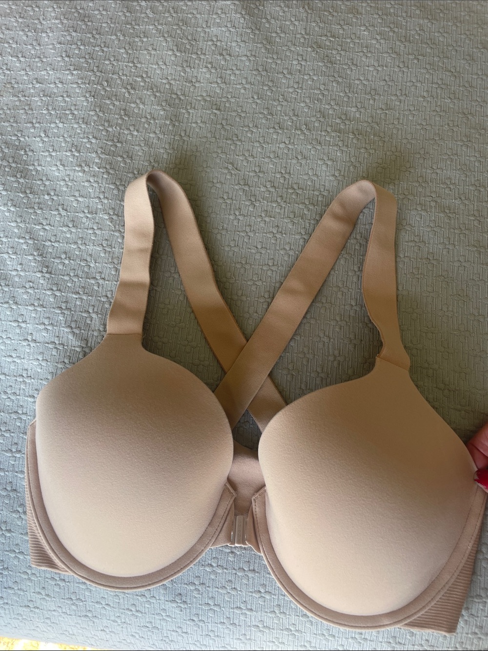SPANX Nude Padded Cross-Back Bra -34D